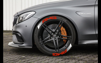 AMG Red + Logo White, Set for 4 Tires (1307)