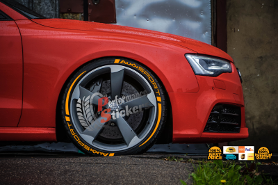 AUDISPORT orange + STRIPES , a Set for 4 tires (593)