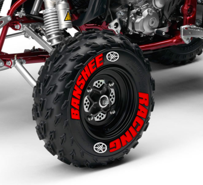 Banshee Racing Red + Logo White, Set for 4 Tires (1027)