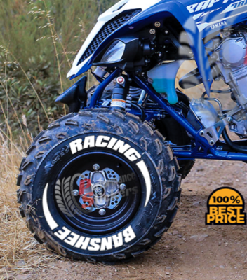 Banshee Racing + Stripes Full White, Set for 4 Tires (1007)