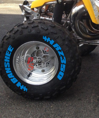 Banshee RZ350 + Flag Full Blue, Set for 4 Tires (1061)