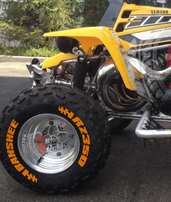 Banshee RZ350 + Flag Full Orange, Set for 4 Tires (1063)