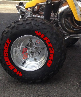 Banshee RZ350 + Flag Full Red, Set for 4 Tires (1060)