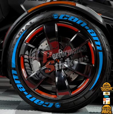 Can-Am Full Blue + Stripes + Logo ,Set for 3 Tires (847)