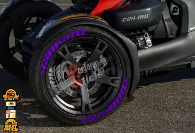 Can-Am + Logo Full Purple ,Set for 3 Tires (858)