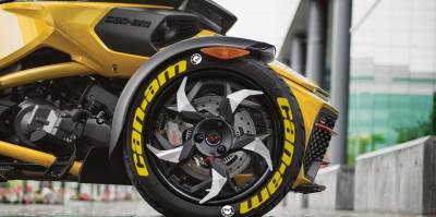 Can-Am Yellow+ Logo White ,Set for 3 Tires (840)