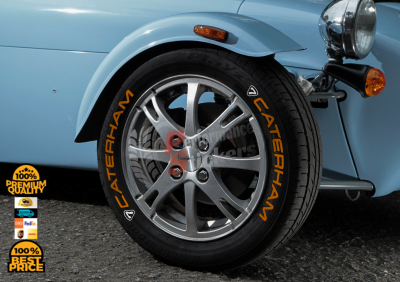 Caterham Orange + Logo, Set for 4 Tires (1653)