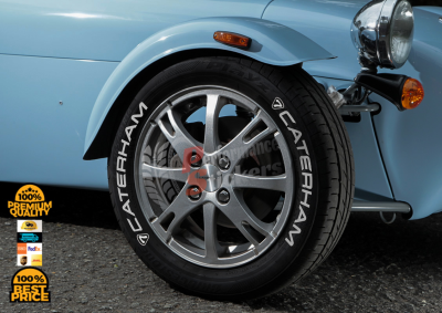 Caterham White + Logo, Set for 4 Tires (1648)