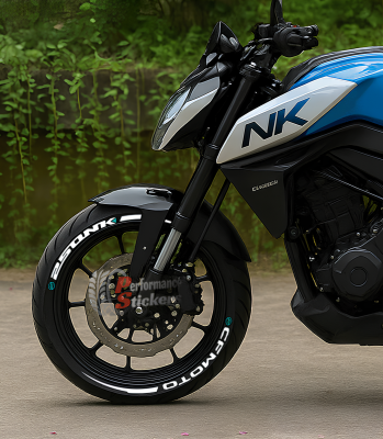 CF Moto 250NK + Stripes + Logo Blue, Set For 2 Tires Both Sides Left And Right (1896)