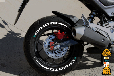 CF Moto + Stripes + Logo Blue, Set For 2 Tires Both Sides Left And Right (1892)