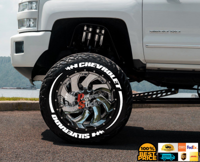 CHEVROLET  SILVERADO + STRIPES , a Set for 4 tires (458)