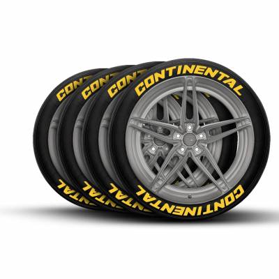 CONTINENTAL yellow , a Set for 4 tires (518)