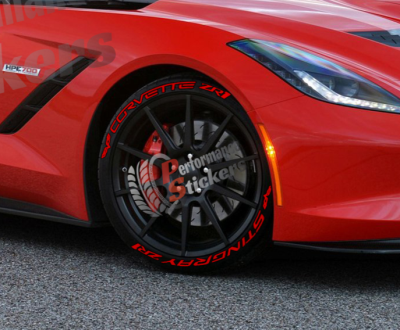 Corvette Stingray ZR1 + Logo Red, Set for 4 Tires (1137)