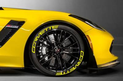 Corvette yellow , a Set for 4 tires (298)