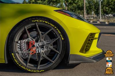 CORVETTE yellow , a Set for 4 tires (659)