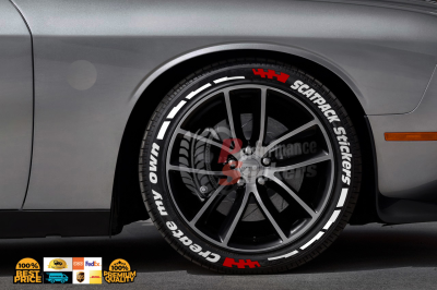 Create your own Customized Lettering for Scatpack top and bottom for 4 Tires (1513)