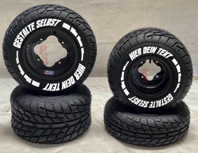 Create your own Customized Lettering for ATV top and bottom for 4 Tires (1524)