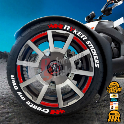 Create your own Customized Lettering for Ryker top and bottom for 4 Tires (1515)