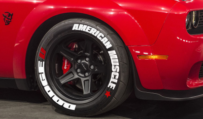 Dodge American Muscle + Logo Red, Set for 4 Tires (1207)