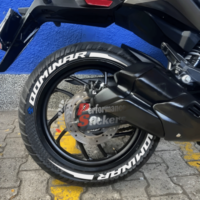 Dominar + Stripes + Logo blue, Set For 2 Tires Both Sides Left And Right (1903)