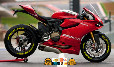 Ducati Corse + Flag Full Yellow, Set For 2 Tires Both Sides Left And Right (1708)