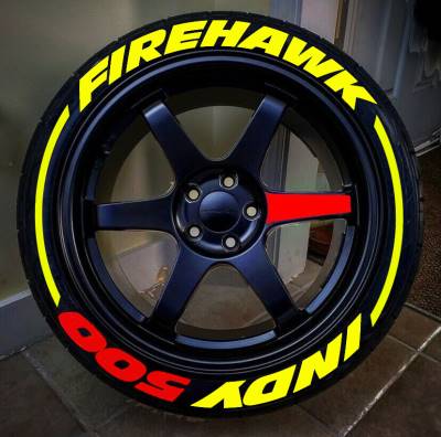 FIREHAWK INDY 500 + STRIPES , a Set for 4 tires (173)