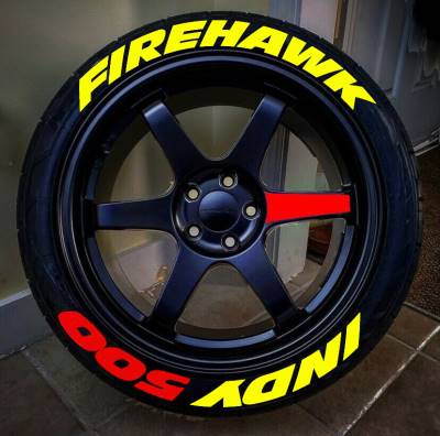 FIREHAWK INDY 500 YELLOW , a Set for 4 tires (174)