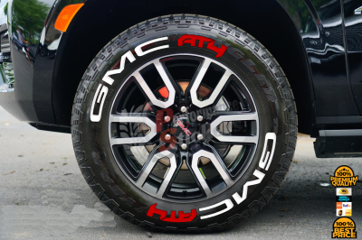 GMC AT4 Red & White, Set for 4 Tires (1689)