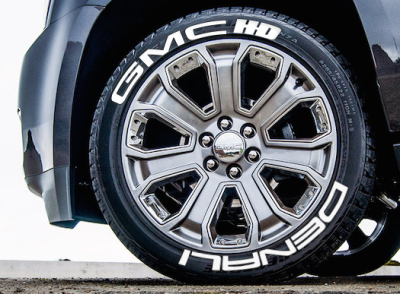 GMC Denali HD Full White, Set for 4 Tires (1321)