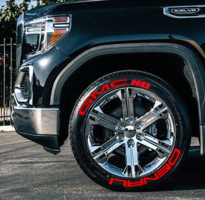 GMC + DENALI RED , a Set for 4 tires (153)