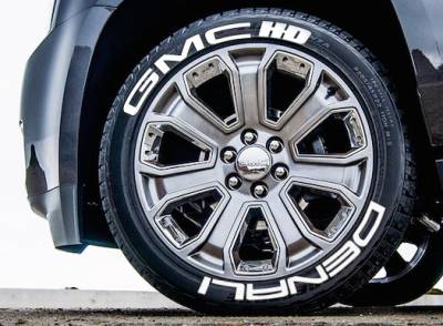 GMC + DENALI WHITE , a Set for 4 tires (159)