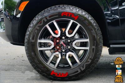 GMC Grey + AT4 Red, Set for 4 Tires (1693)