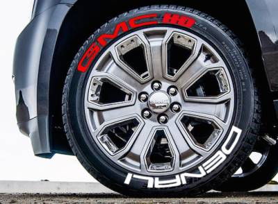 GMC RED + DENALI WHITE , a Set for 4 tires (156)