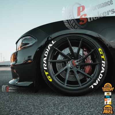 GT Radial White & Yellow, Set for 4 Tires (1488)