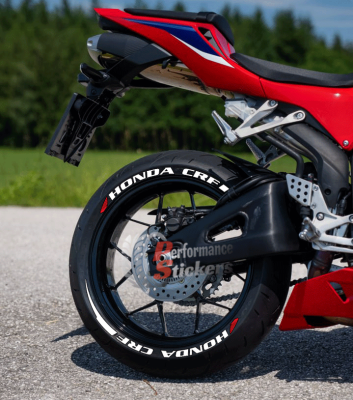 Honda CRF + Logo Red, Set For 2 Tires Both Sides Left And Right (1881)