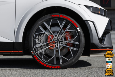 Ioniq Red + Logo, Set for 4 Tires (1665)