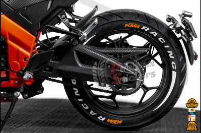 KTM Racing + Stripes White, Set For 2 Tires Both Sides Left And Right (1730)