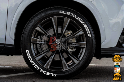 Lexus F Sport + Logo White, Set for 4 Tires (1370)