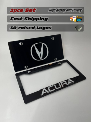 License Plate Frame for All ACURA 2 PCS Front&Rear(1806)