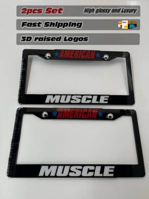 License Plate Frame for All American Muscle 2 PCS Front & Rear(1823)