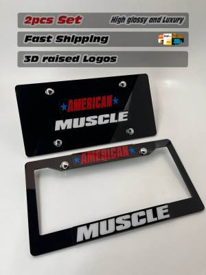 License Plate Frame for All American Muscle 2 PCS Front&Rear(1822)