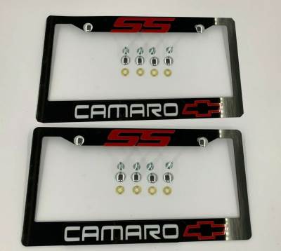 License Plate Frame for All Camaro SS 2 PCS Front & Rear (1857)