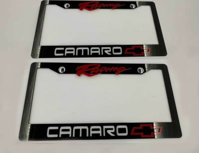 License Plate Frame for All Camaro Racing 2 PCS Front & Rear (1858)