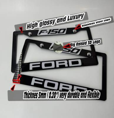 License Plate Frame for All Ford F-150 2 PCS Front & Rear(1831)