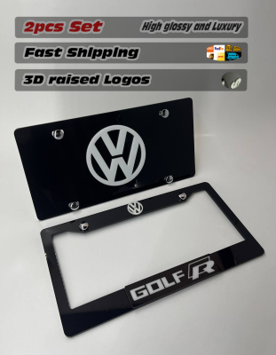 License Plate Frame for All Golf R 2 PCS Front&Rear (1846)