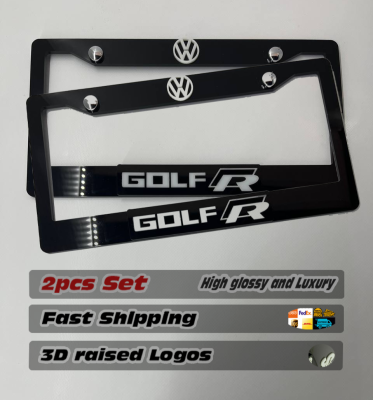 License Plate Frame for All Golf R 2 PCS Front & Rear (1847)