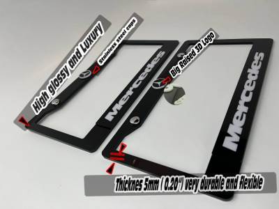 License Plate Frame for All Mercedes 2 PCS Front & Rear(1832)