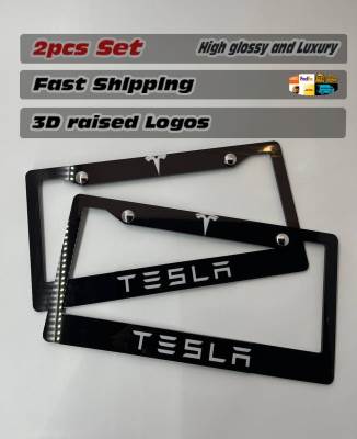 License Plate Frame for All TESLA 2 PCS Front & Rear (1818)