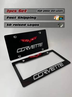 License Plate Frame for Corvette 2 PCS Front & Rear(1821)