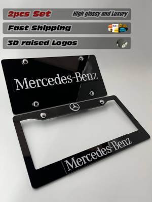 License Plate Frame for Mercedes Benz 2 PCS Front&Rear(1826)